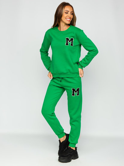 Conjunto de chándal de dos piezas para mujer verde Bolf VE22