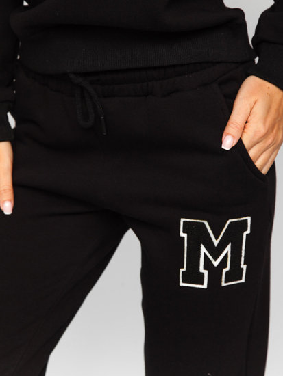 Conjunto deportivo de dos piezas para mujer negro Bolf VE22