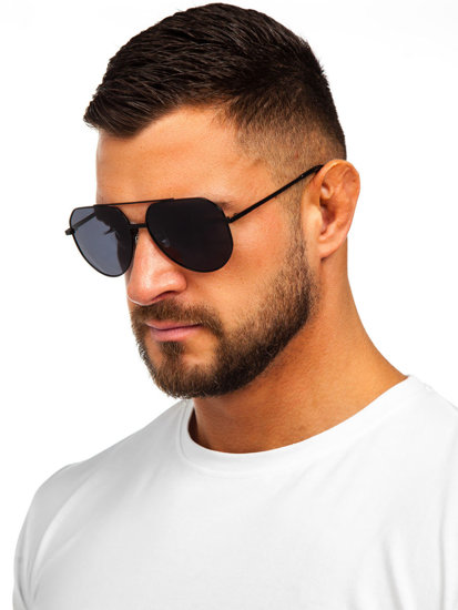 Gafas de sol piloto negro 7002