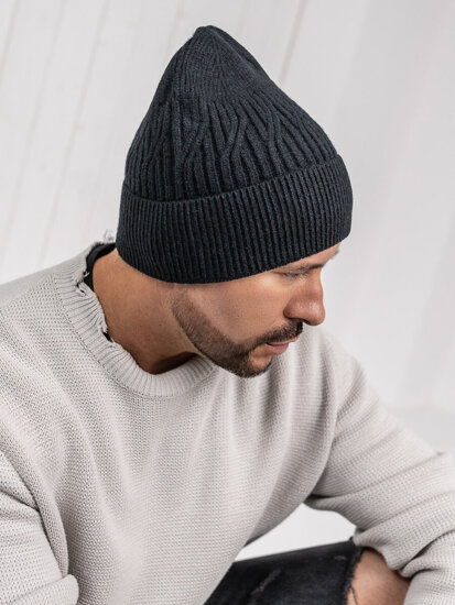 Gorro de invierno para hombre negro Bolf 387070