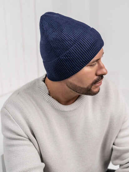 Gorro forrado de invierno para hombre azul oscuro Bolf 387043