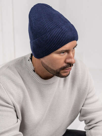 Gorro forrado de invierno para hombre azul oscuro Bolf 387045