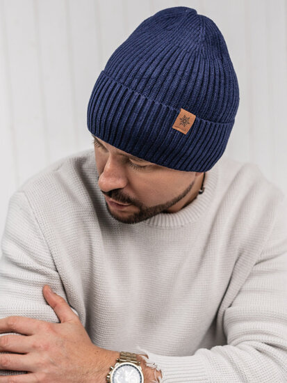 Gorro forrado de invierno para hombre azul oscuro Bolf 387046