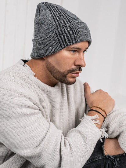 Gorro forrado de invierno para hombre gris Bolf 386010