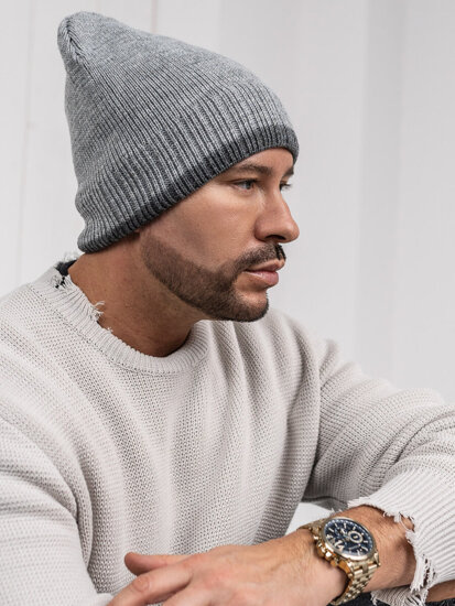 Gorro forrado de invierno para hombre gris Bolf 387056