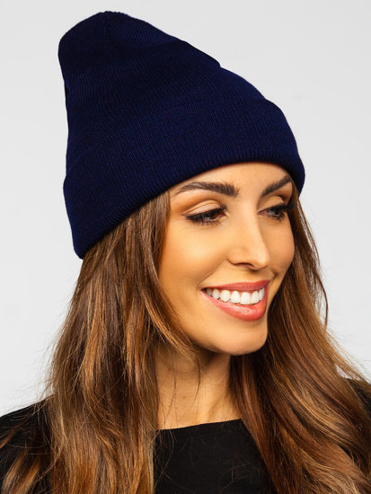 Gorro forrado de invierno para mujer azul oscuro YW09004