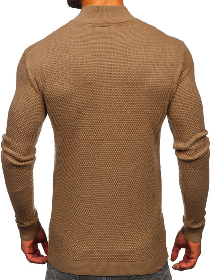 Jersey abierto de algodón para hombre camel Bolf W6-18089