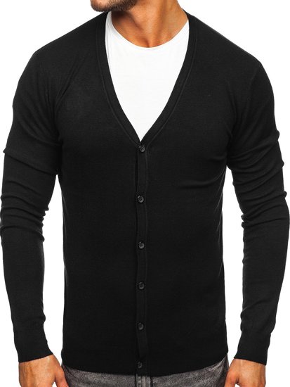 Jersey abierto para hombre color negro Bolf YY06