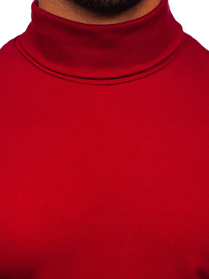 Jersey básico de cuello alto para hombre burdeos Bolf 145347-1