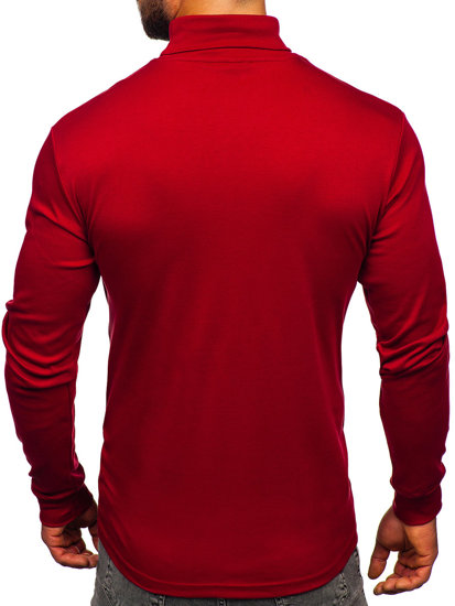 Jersey básico de cuello alto para hombre burdeos Bolf 145347-1