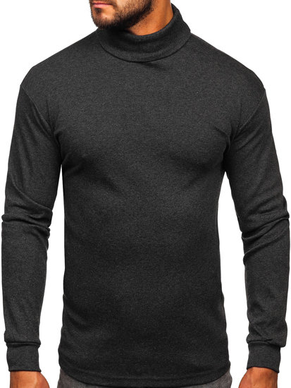 Jersey básico de cuello alto para hombre grafito Bolf 145347-1