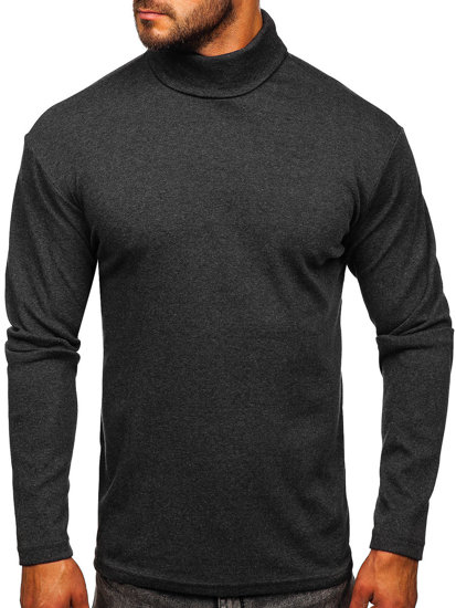 Jersey básico de cuello alto para hombre grafito Bolf 145347