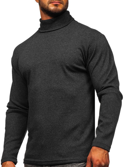 Jersey básico de cuello alto para hombre grafito Bolf 145347