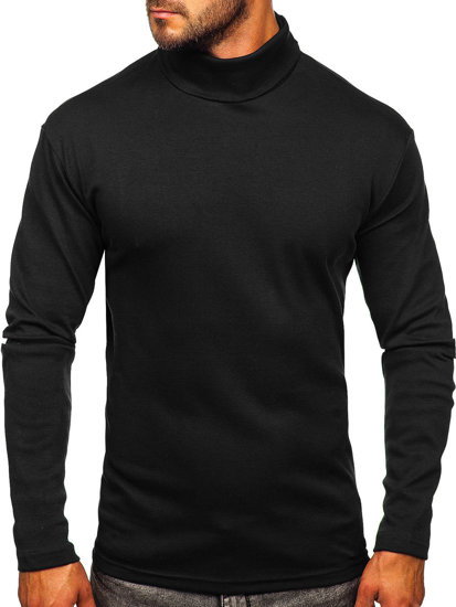 Jersey básico de cuello alto para hombre negro Bolf 145347