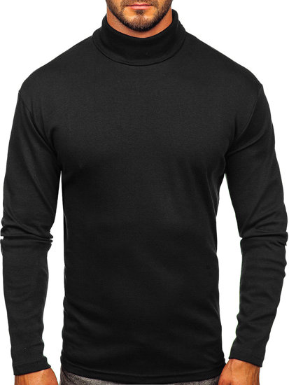 Jersey básico de cuello alto para hombre negro Bolf 145347