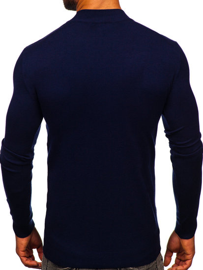 Jersey básico de cuello medio para hombre azul oscuro Bolf MMB603