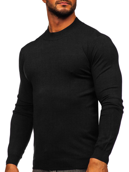 Jersey básico de cuello medio para hombre negro Bolf MMB603