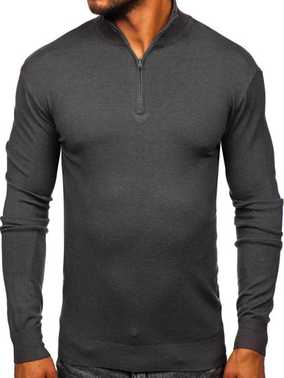 Jersey con cuello alto para hombre antracita Bolf MM6007