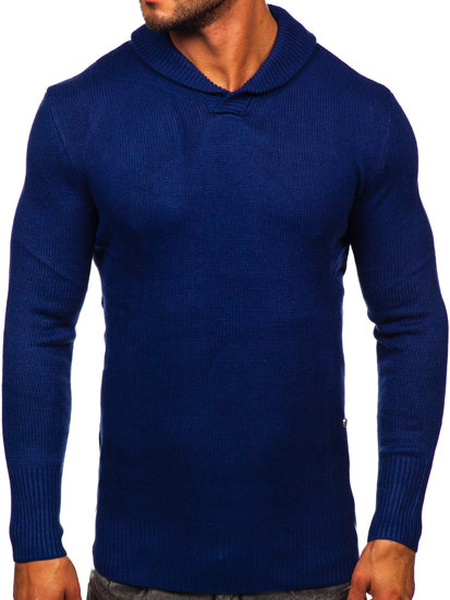 Jersey con cuello alto para hombre azul oscuro Bolf MM6018