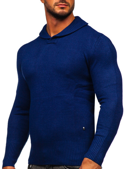 Jersey con cuello alto para hombre azul oscuro Bolf MM6018