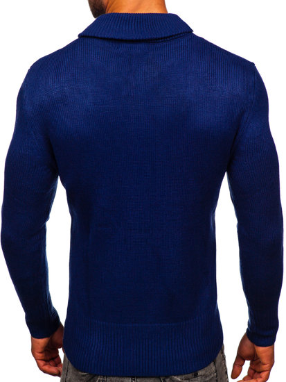 Jersey con cuello alto para hombre azul oscuro Bolf MM6018