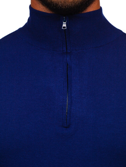 Jersey con cuello alto para hombre azul tinta Bolf MM6007