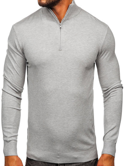 Jersey con cuello alto para hombre gris Bolf MM6007