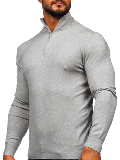 Jersey con cuello alto para hombre gris Bolf MM6007