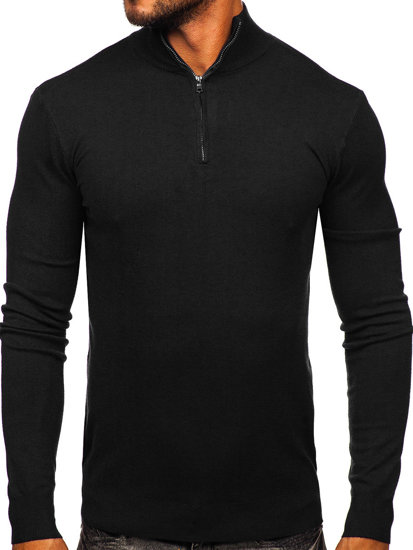 Jersey con cuello alto para hombre negro Bolf MM6007