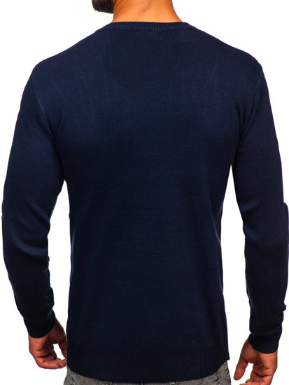 Jersey con escote de pico básico para hombre azul oscuro Bolf S8533