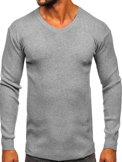 Jersey con escote de pico básico para hombre gris Bolf S8533