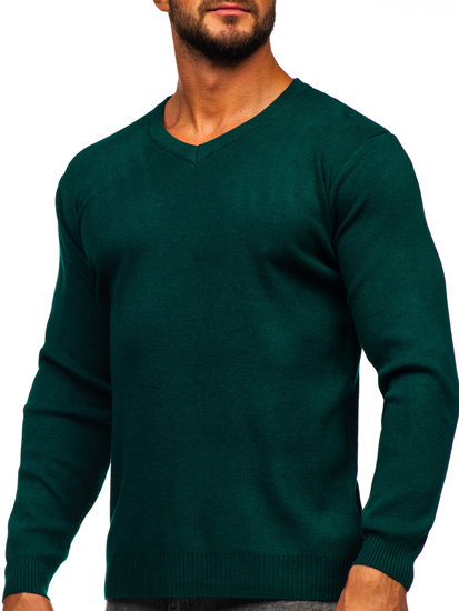 Jersey con escote de pico básico para hombre verde Bolf S8533