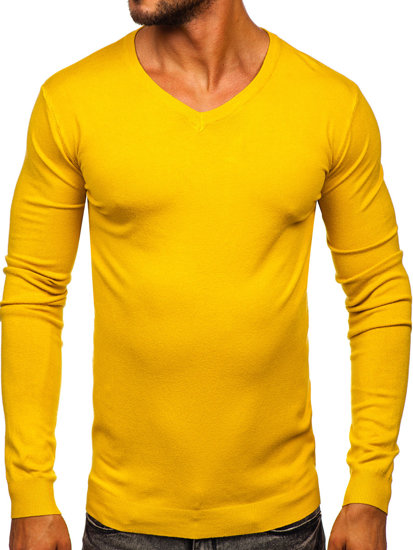 Jersey con escote de pico para hombre amarillo Bolf MMB601