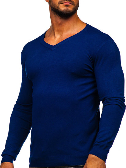 Jersey con escote de pico para hombre azul oscuro Bolf MMB601