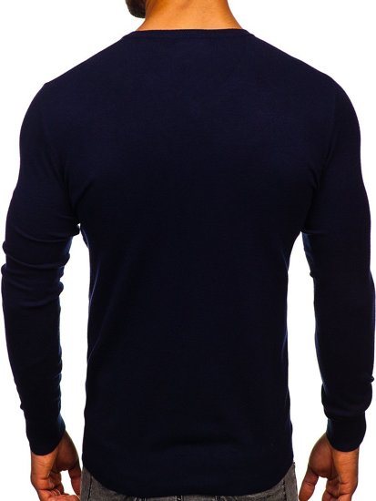 Jersey con escote de pico para hombre azul oscuro Bolf YY03