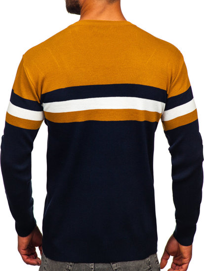 Jersey con escote de pico para hombre camel Bolf S8535