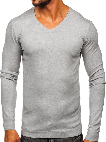 Jersey con escote de pico para hombre gris Bolf MMB601