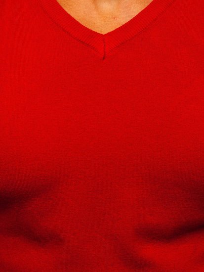 Jersey con escote de pico para hombre rojo Bolf YY03