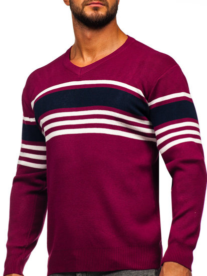 Jersey con escote de pico para hombre violeta Bolf S8536