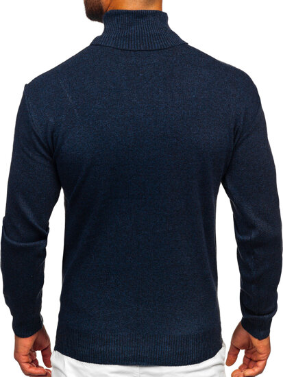 Jersey de cuello alto básico para hombre azul oscuro Bolf S8515