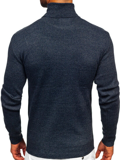 Jersey de cuello alto básico para hombre azul oscuro Bolf S8730