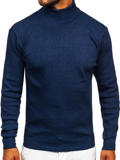 Jersey de cuello alto básico para hombre azul tinta Bolf S8515