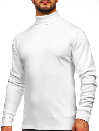 Jersey de cuello alto básico para hombre blanco Bolf 145347-1