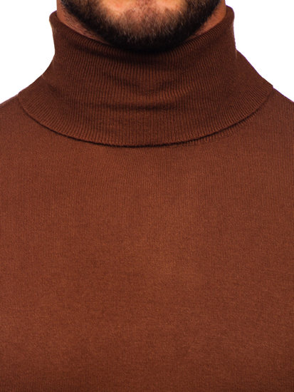 Jersey de cuello alto básico para hombre chocolate Bolf W1-1728