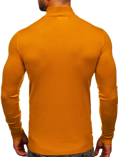 Jersey de cuello alto básico para hombre color camel Bolf YY05