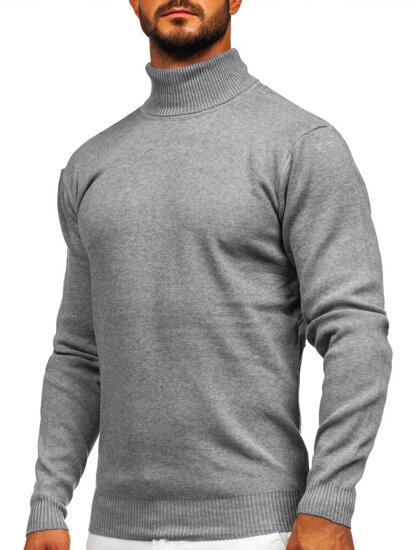 Jersey de cuello alto básico para hombre gris Bolf S8517