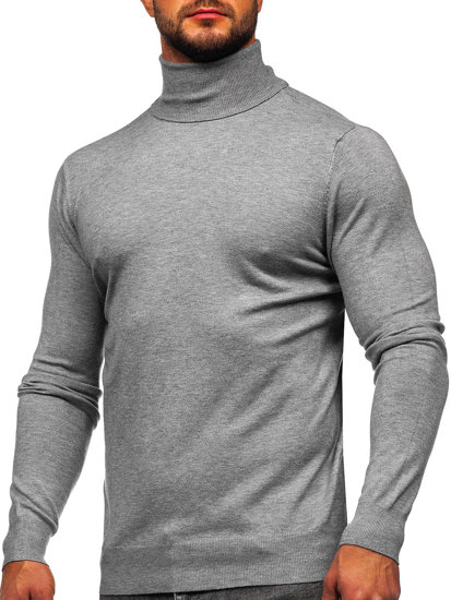 Jersey de cuello alto básico para hombre gris Bolf W1-1728