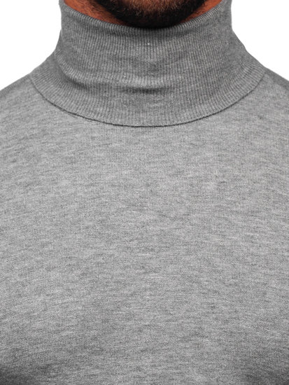 Jersey de cuello alto básico para hombre gris Bolf W1-1728