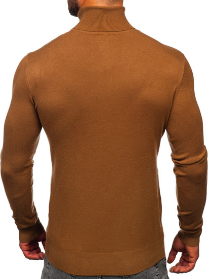 Jersey de cuello alto básico para hombre marrón Bolf W1-1728