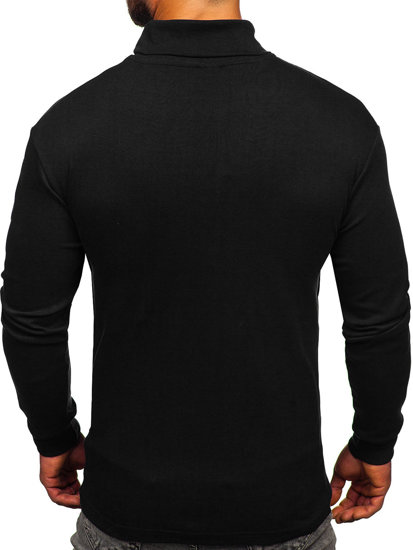 Jersey de cuello alto básico para hombre negro Bolf 145347-1